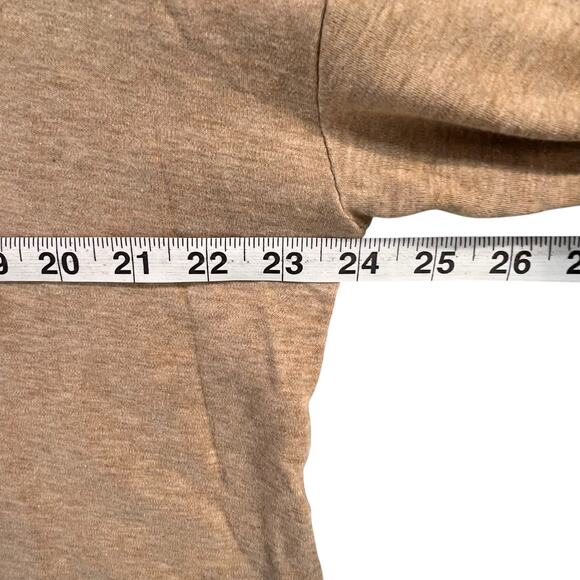 J Jill Simply Supima Tunic Top Womens 1X Tan Crew Neck Drop Shoulders Relaxed - Picture 7 of 14